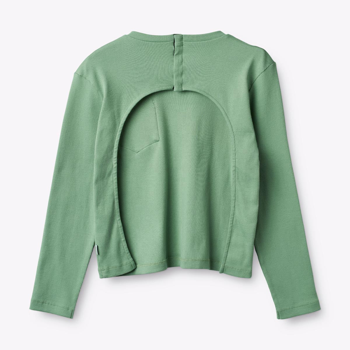 ABEL Long Sleeve T-shirt for disabled children - Sage Green (open back for wheelchair users)